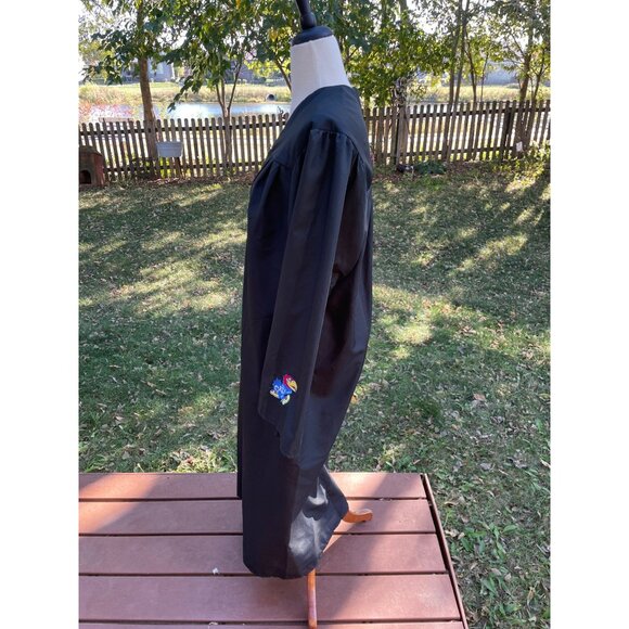 Jayhawk Jostens Evolution Bachelor 5 Black Graduation Gown With Zipper Pull - Picture 4 of 7